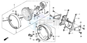 CB1300SA CB1300SUPERBOLD'OR drawing HEADLIGHT (1)