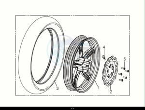 SYMPHONY 50 (XF05W1-IT) (E5) (M1) drawing REAR WHEEL