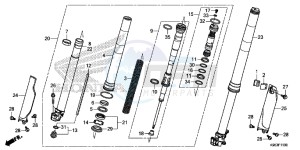 CRF250R Europe Direct - (ED) drawing FRONT FORK