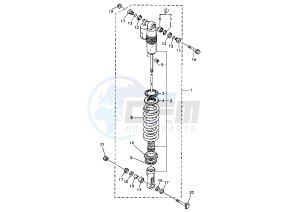 WR 400-426 F 400 drawing REAR SHOCK ABSORBER MY02