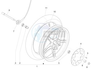 Liberty 200 4t (N15000U01) drawing Front wheel