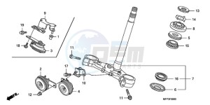 CB1300SA9 SI / ABS BCT MME TWO - (SI / ABS BCT MME TWO) drawing STEERING STEM