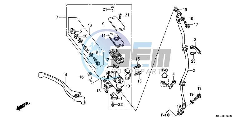 FR. BRAKE MASTER CYLINDER (NC700X)