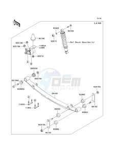 KAF 620 J [MULE 3010 TRANS4X4] (J6J-J8F) J8F drawing REAR SUSPENSION