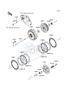 KX450F KX450D8F EU drawing Clutch