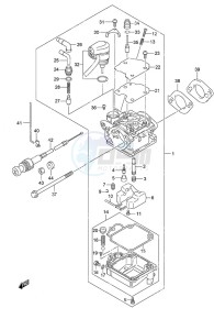 DF 9.9A drawing Carburetor Non-Remote Control