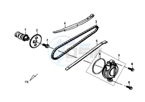 FIDDLE II 50 drawing CHAIN / CHAIN TENSIONER / CHAIN GUIDE