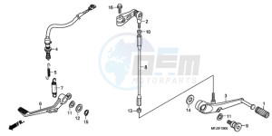 CBR600RRA France - (F / CMF 2F) drawing BRAKE PEDAL/CHANGE PEDAL