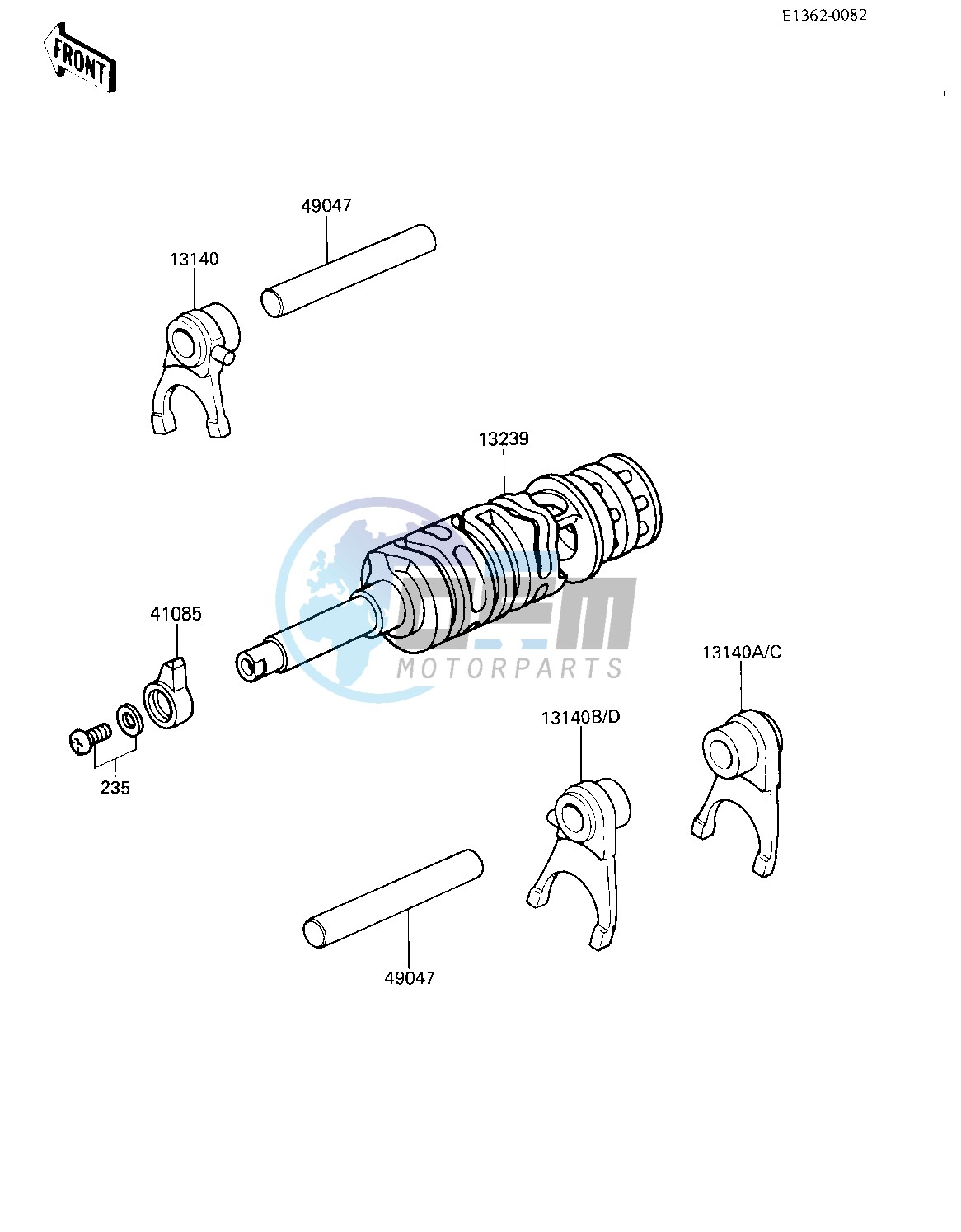 GEAR CHANGE DRUM & FORKS