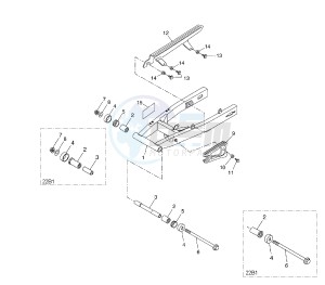 WR R 125 drawing REAR ARM