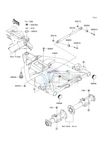 KAF 400 A [MULE 610 4X4] (A6F-AF) A6F drawing SWINGARM