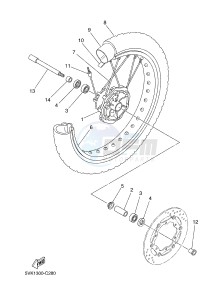 XT660R (5VKL 5VKL 5VKL 5VKL) drawing FRONT WHEEL