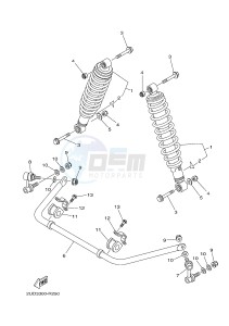 YFM700FWAD YFM70GPAJ GRIZZLY 700 EPS (B1AD) drawing REAR SUSPENSION