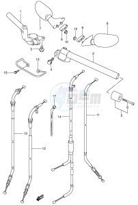 SV650 (E2) drawing HANDLE BAR (SV650SX SY SK1 SK2)