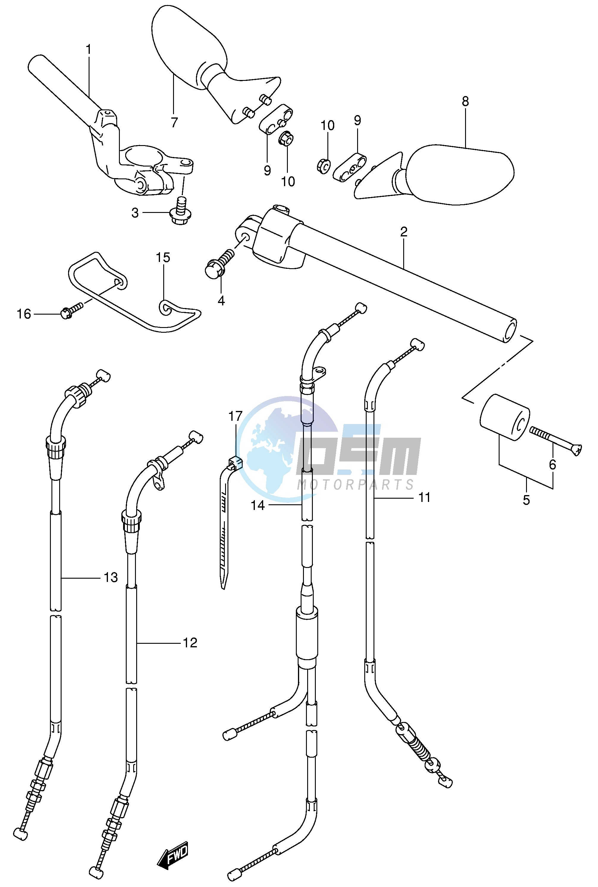 HANDLE BAR (SV650SX SY SK1 SK2)