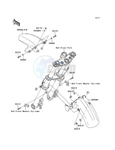 ER-6f EX650CBF GB XX (EU ME A(FRICA) drawing Front Fender(s)