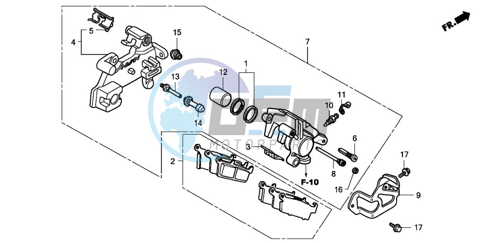 REAR BRAKE CALIPER