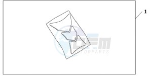 CBR1000RR9 Korea - (KO / MME) drawing TANK PAD HONDA WING LOGO