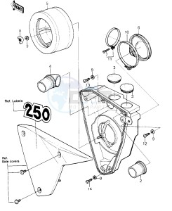 KDX 250 B [KDX250] (B1) [KDX250] drawing AIR CLEANER -- 81KDX250-B1- -