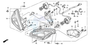 TRX650FA drawing HEADLIGHT