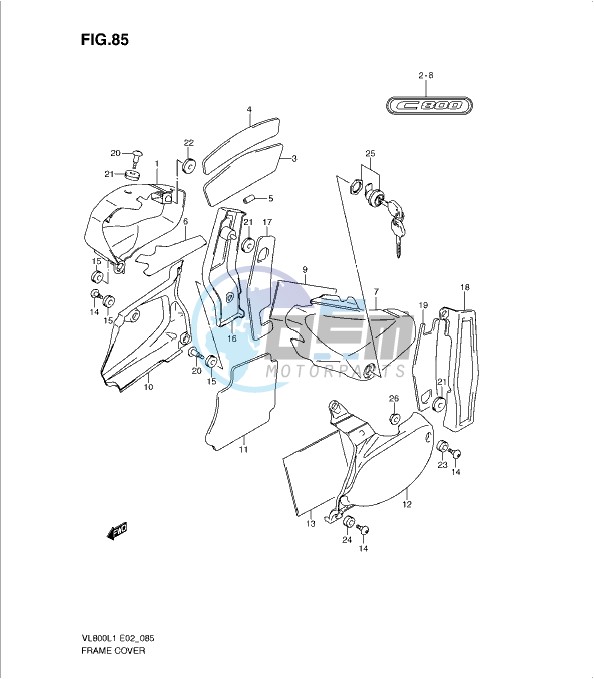 FRAME COVER (VL800CL1 E19)