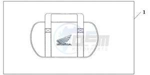 GL1800A NZ - (NZ) drawing SADDLEBAG COOLER