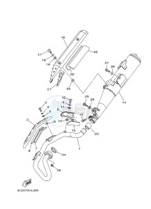 XT250 XT250F SEROW (1YBE) drawing EXHAUST