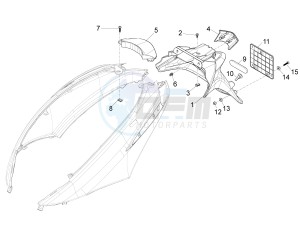 Fly 50 4t 4v drawing Rear cover - Splash guard