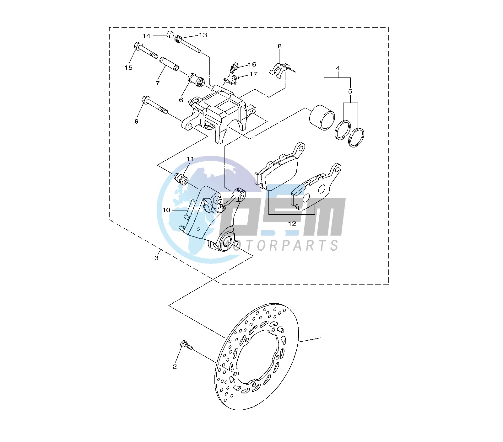 REAR BRAKE CALIPER