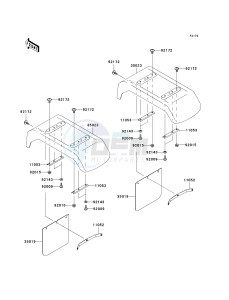 KAF 620 J [MULE 3010 TRANS4X4] (J6J-J8F) J6F drawing REAR FENDER-- S- -