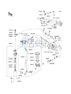 KRF 750 F [TERYX 750 4X4 NRA OUTDOORS] (F8F) C8F drawing REAR MASTER CYLINDER