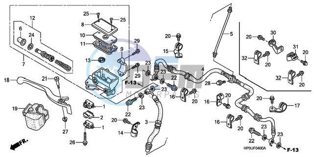 FR. BRAKE MASTER CYLINDER