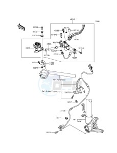 NINJA H2R ZX1000PGF EU drawing Front Master Cylinder