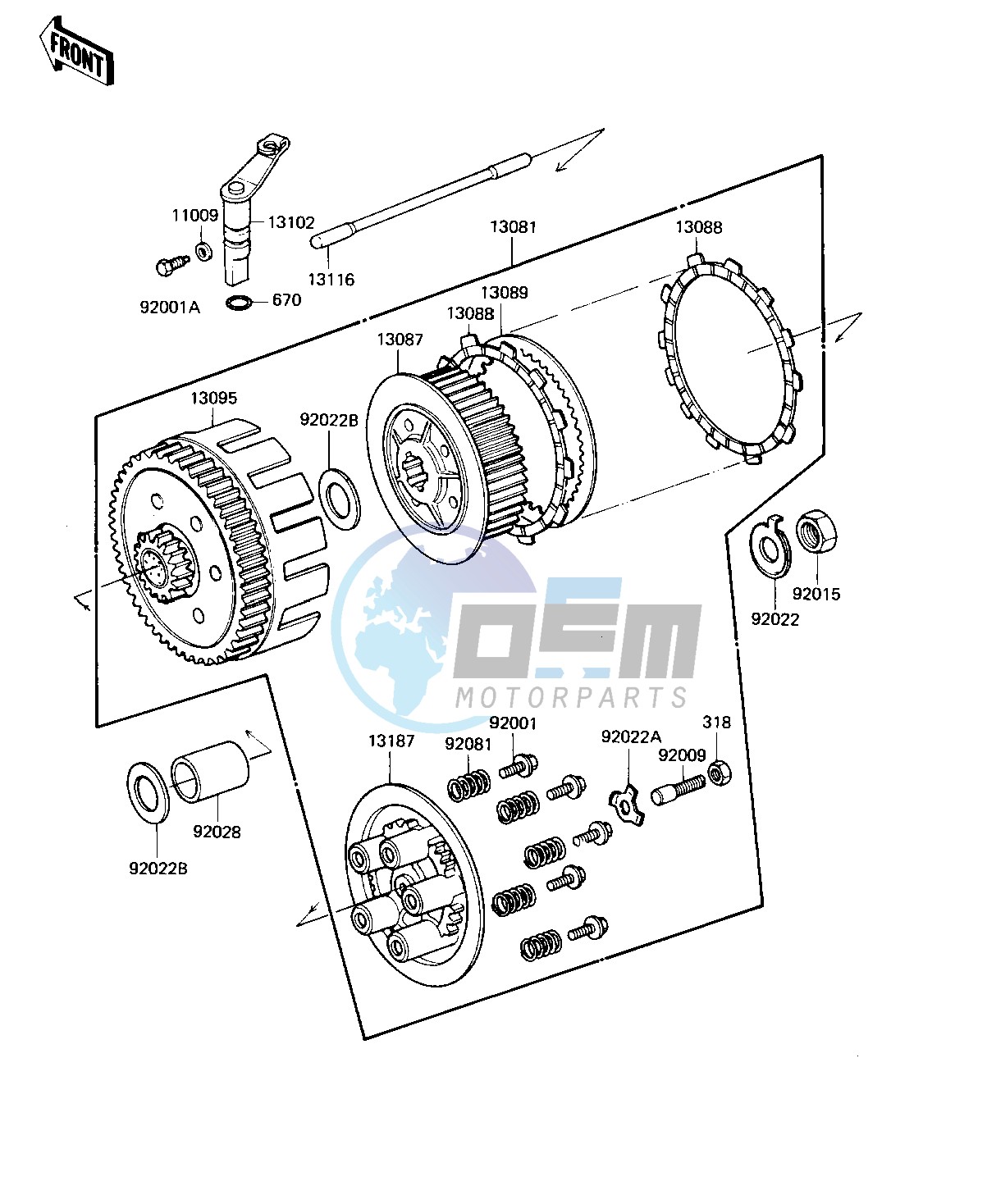 CLUTCH -- 82 KDX250-B2- -