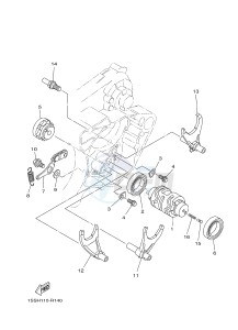 YZ250 (1SSH 1SSJ 1SSK 1SSL 1SSL) drawing SHIFT CAM & FORK