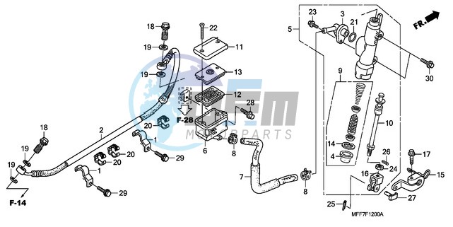 RR. BRAKE MASTER CYLINDER