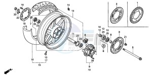 CBR600F3 drawing REAR WHEEL