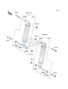 KVF 750 D [BRUTE FORCE 750 4X4I] (D8F-D9F) D8F drawing SHOCK ABSORBER-- S- -