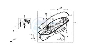 JOYMAX 125 I ABS drawing HELMET BOX