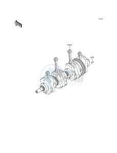 KZ 1000 P [POLICE 1000] (P15-P19) [POLICE 1000] drawing CRANKSHAFT