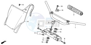 CRF450R drawing HANDLE PIPE/TOP BRIDGE (CRF450R4,5,6,7)