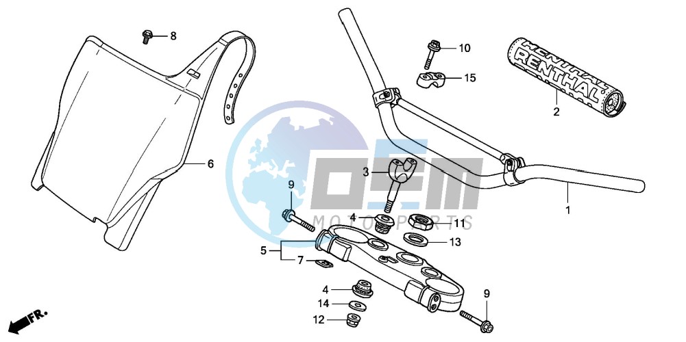 HANDLE PIPE/TOP BRIDGE (CRF450R4,5,6,7)