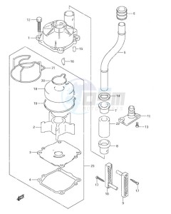 DF 90 drawing Water Pump (S/N 680686 & Newer)