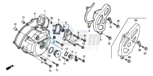 TRX400EX FOURTRAX 400 EX drawing LEFT CRANKCASE COVER