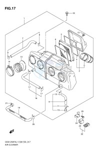 GSX1250FA (E28) drawing AIR CLEANER