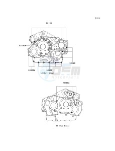 VN 1500 E [VULCAN 1500 CLASSIC] (E7) [VULCAN 1500 CLASSIC] drawing CRANKCASE BOLT PATTERN