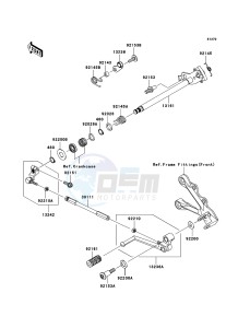 NINJA_ZX-6R ZX600P8F FR GB XX (EU ME A(FRICA) drawing Gear Change Mechanism