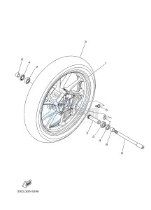 MTN850-A MTN-850-A MT-09 ABS (BS27) drawing FRONT WHEEL