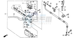 XL600V TRANSALP drawing FR. BRAKE MASTER CYLINDER (XL600VM/VN/VP)