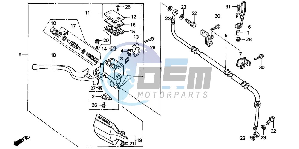 FR. BRAKE MASTER CYLINDER (XL600VM/VN/VP)